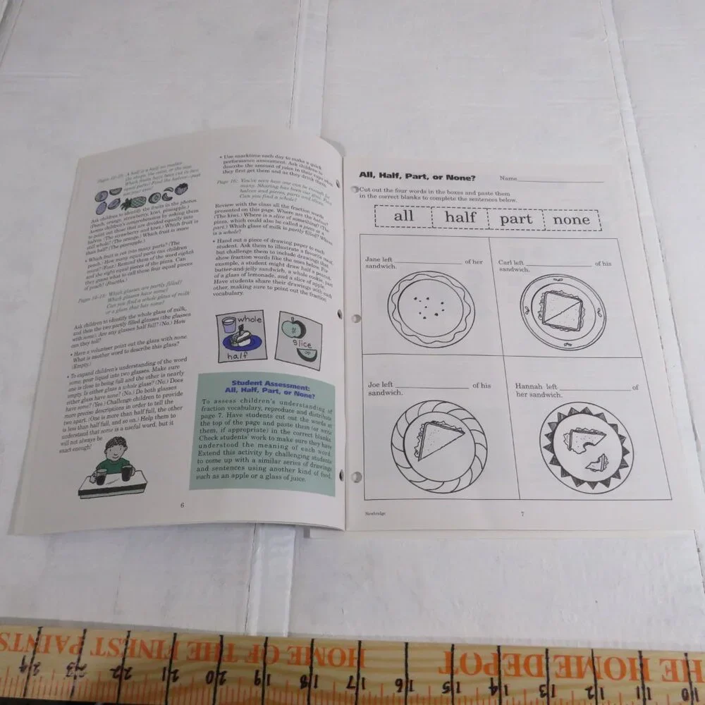 Parts of a Whole BIG BOOK (almost 2 feet tall) with teacher pages CLASSROOM